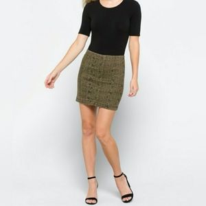 Free People Modern Femme Floral Print Denim Mini Skirt size 8